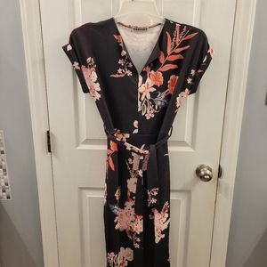 Black floral dress